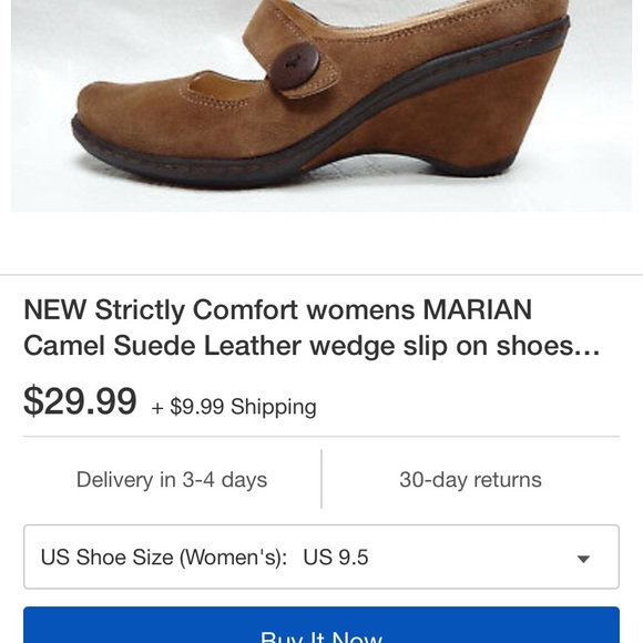 STRICTLY COMFORT MARIAN SUEDE LEATHER SLIP ONS - Picture 8 of 8